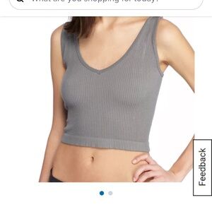 Free People Solid Rib Brami (heather grey)